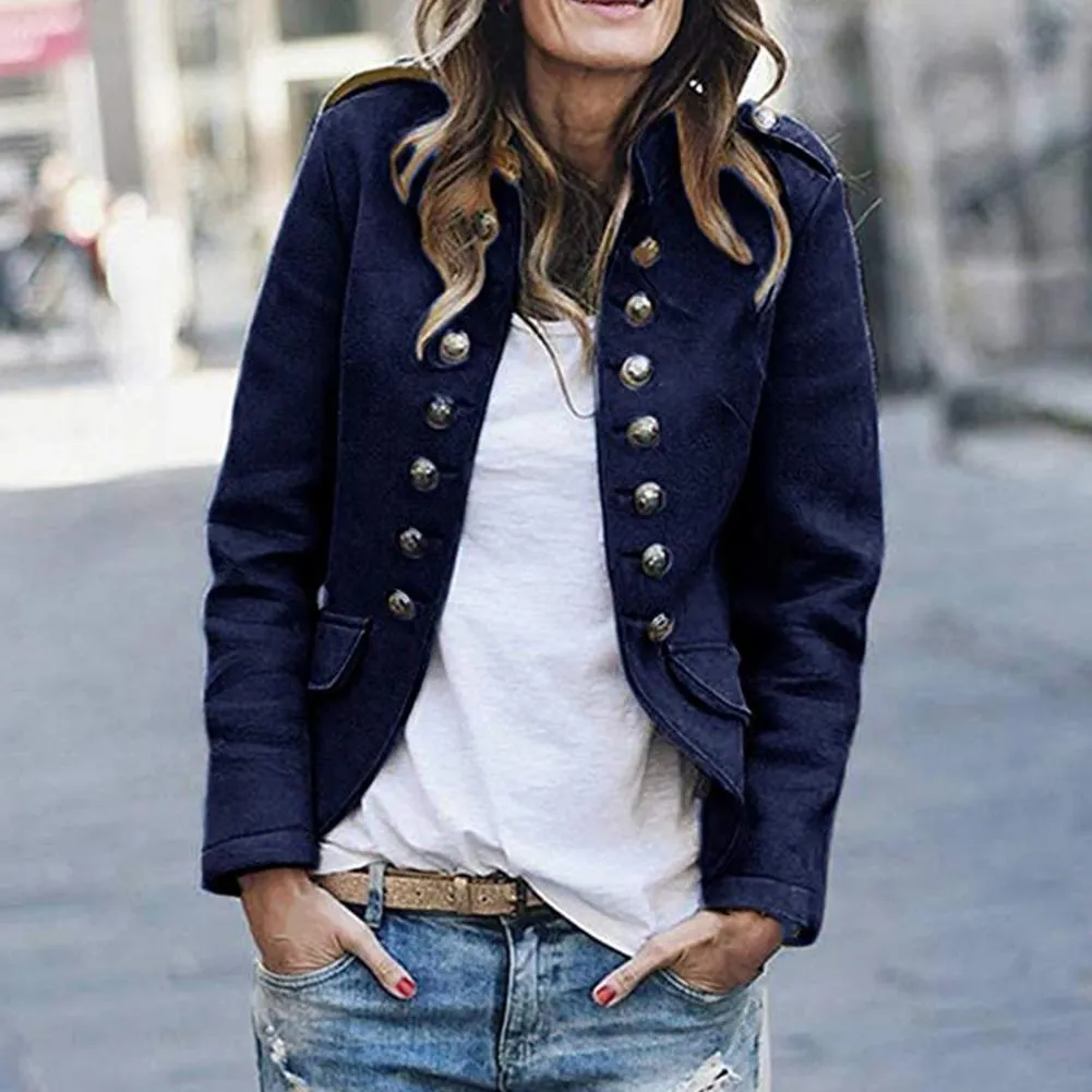 Camille - Women's blazer with stand-up collar