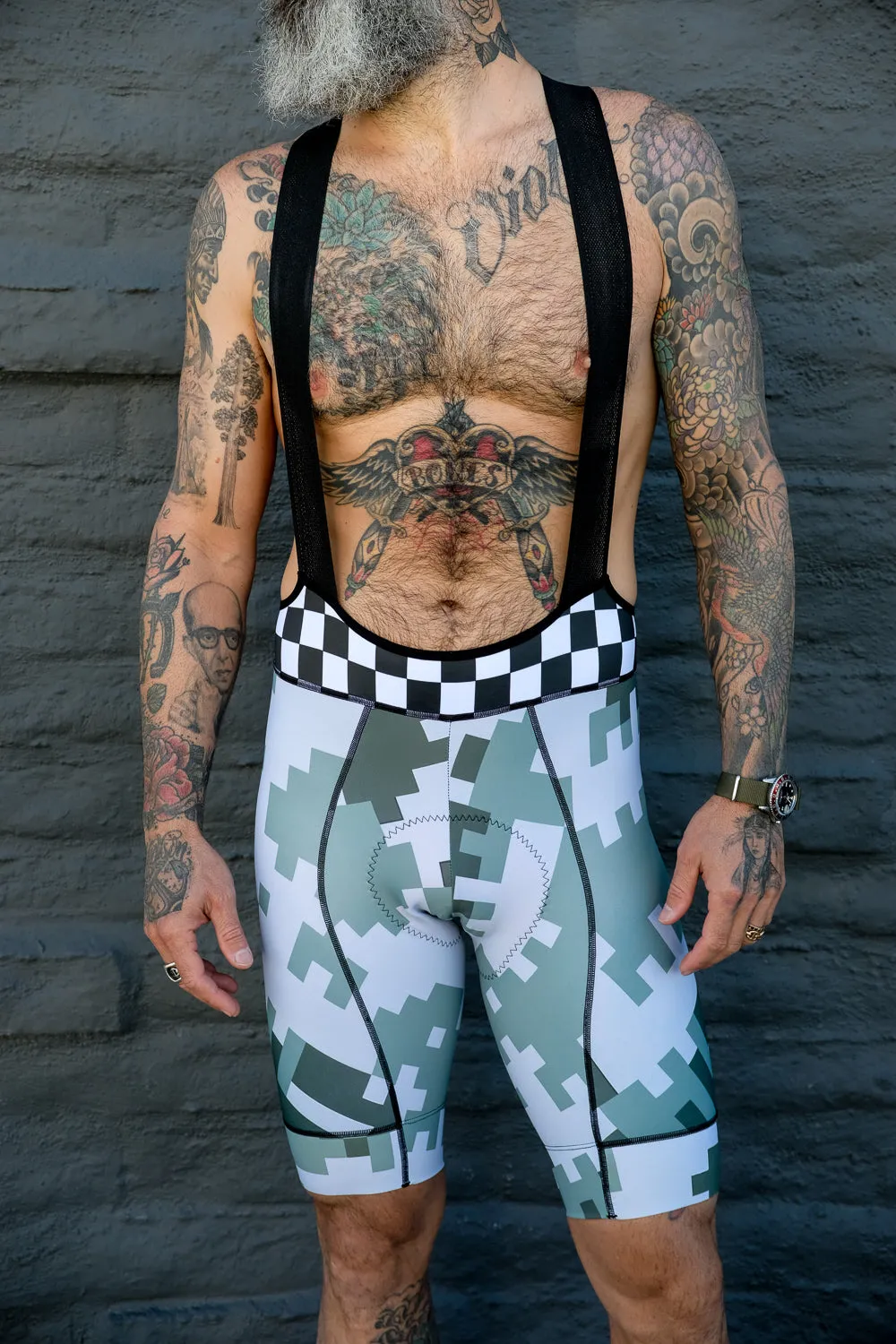 Camouflage Building Block Cycling Shorts