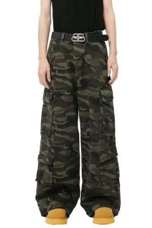 Camouflagejeans met cargozakken