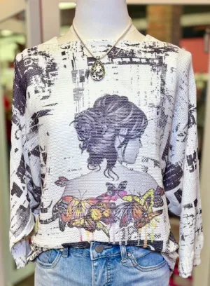 CentoUno O/S Lady &Butterflies