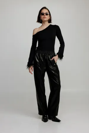 Champ Black Faux Leather Bottoms