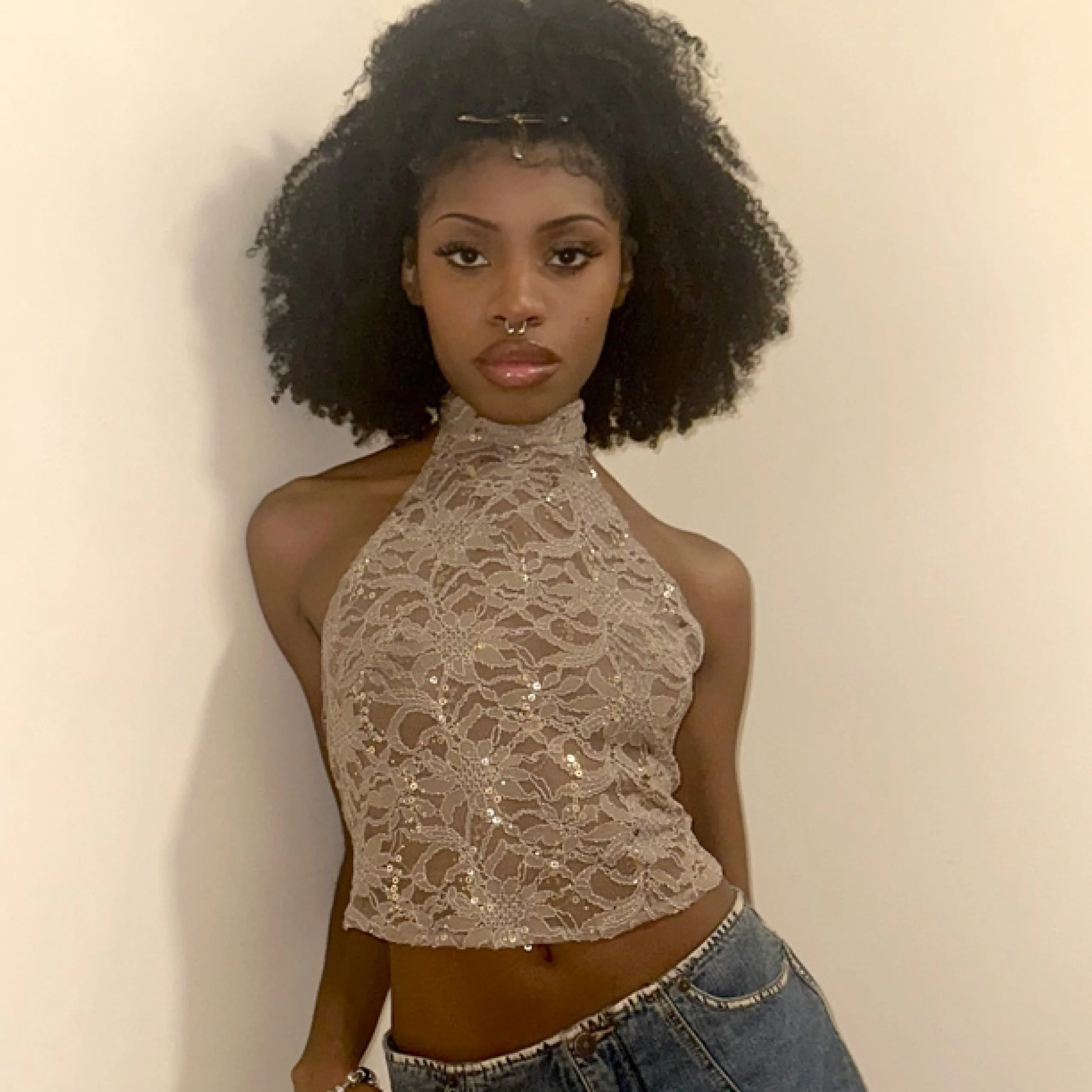 Champagne Eyes Halter Top