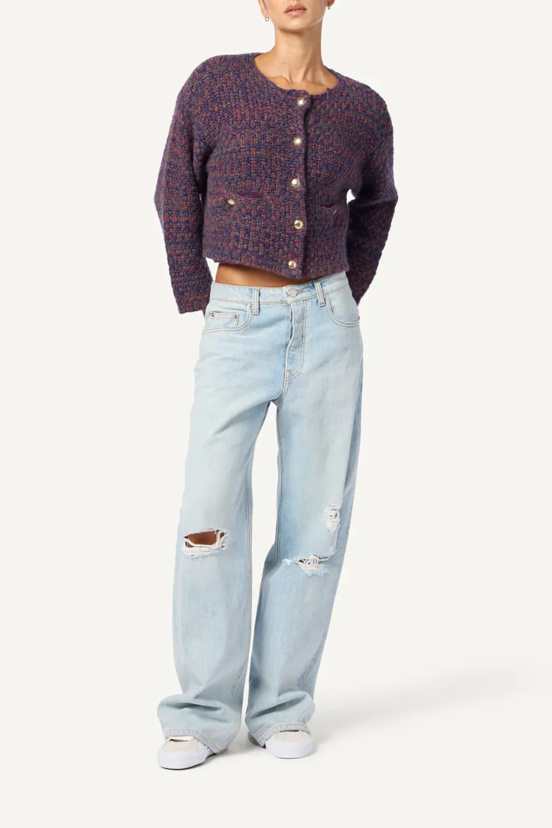 Charlene Cropped Welt Pocket Jacket | Cimarron Multi
