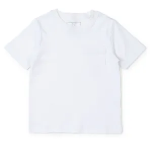 Charles Boys' Pima Cotton Pocket T-shirt - White