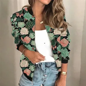Chemaine - Printed zip-up jacket