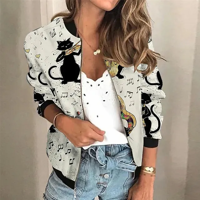 Chemaine - Printed zip-up jacket