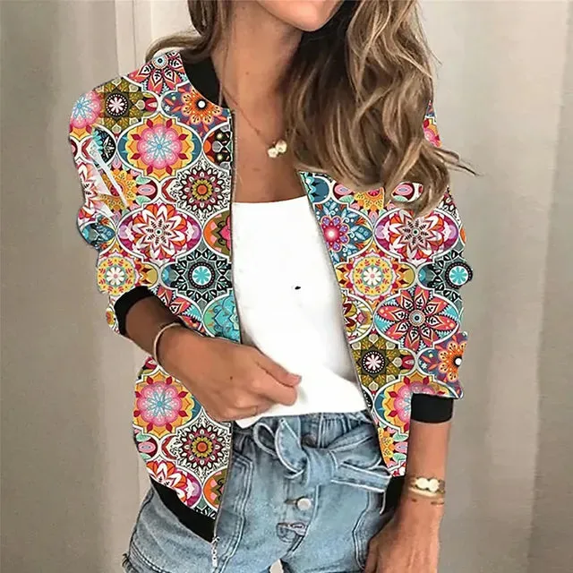 Chemaine - Printed zip-up jacket