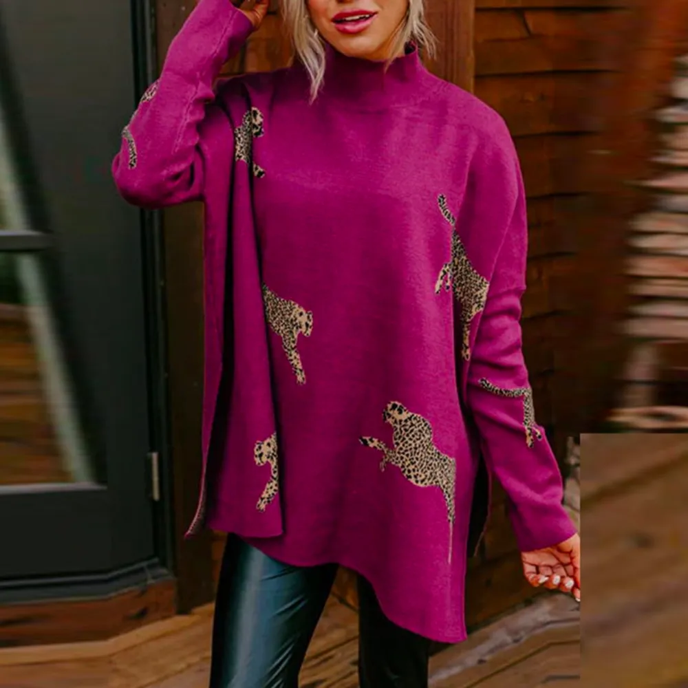 Chiara - Warm and unique leopard sweater