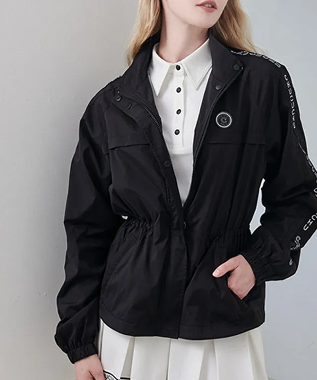 CHUCUCHU Fluid Zip-up String Outerwear - Black