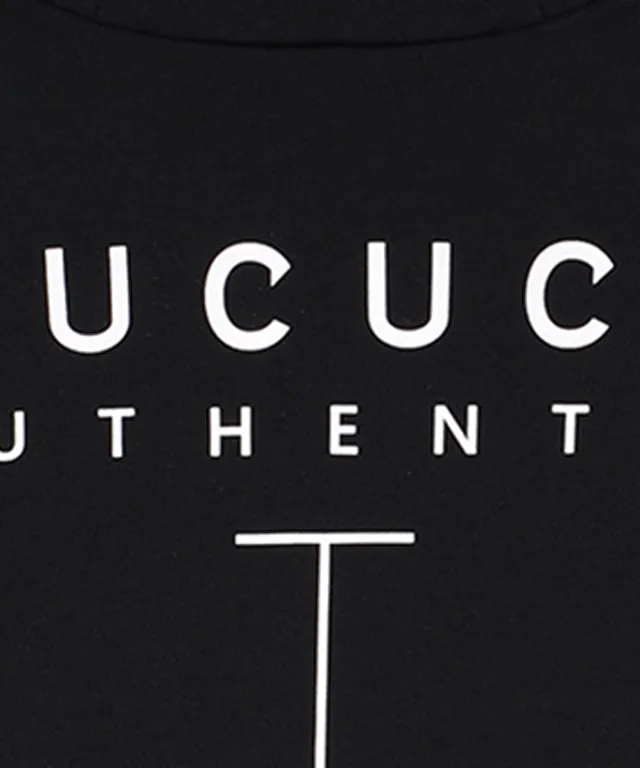 CHUCUCHU Women's Half Neck Authentic T-Shirt - Black