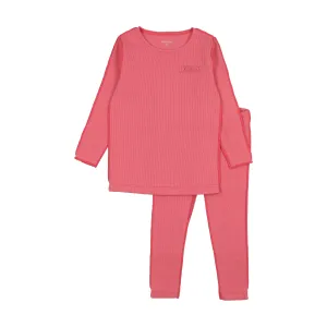 Classic ribbed coral loungewear by Bee & Dee