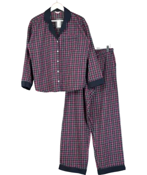 Clementine & Mint Blue The Brushed Cotton Tartan Pyjamas UK S