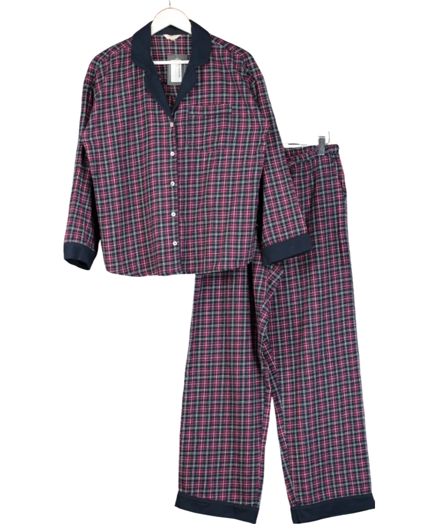 Clementine & Mint Blue The Brushed Cotton Tartan Pyjamas UK S
