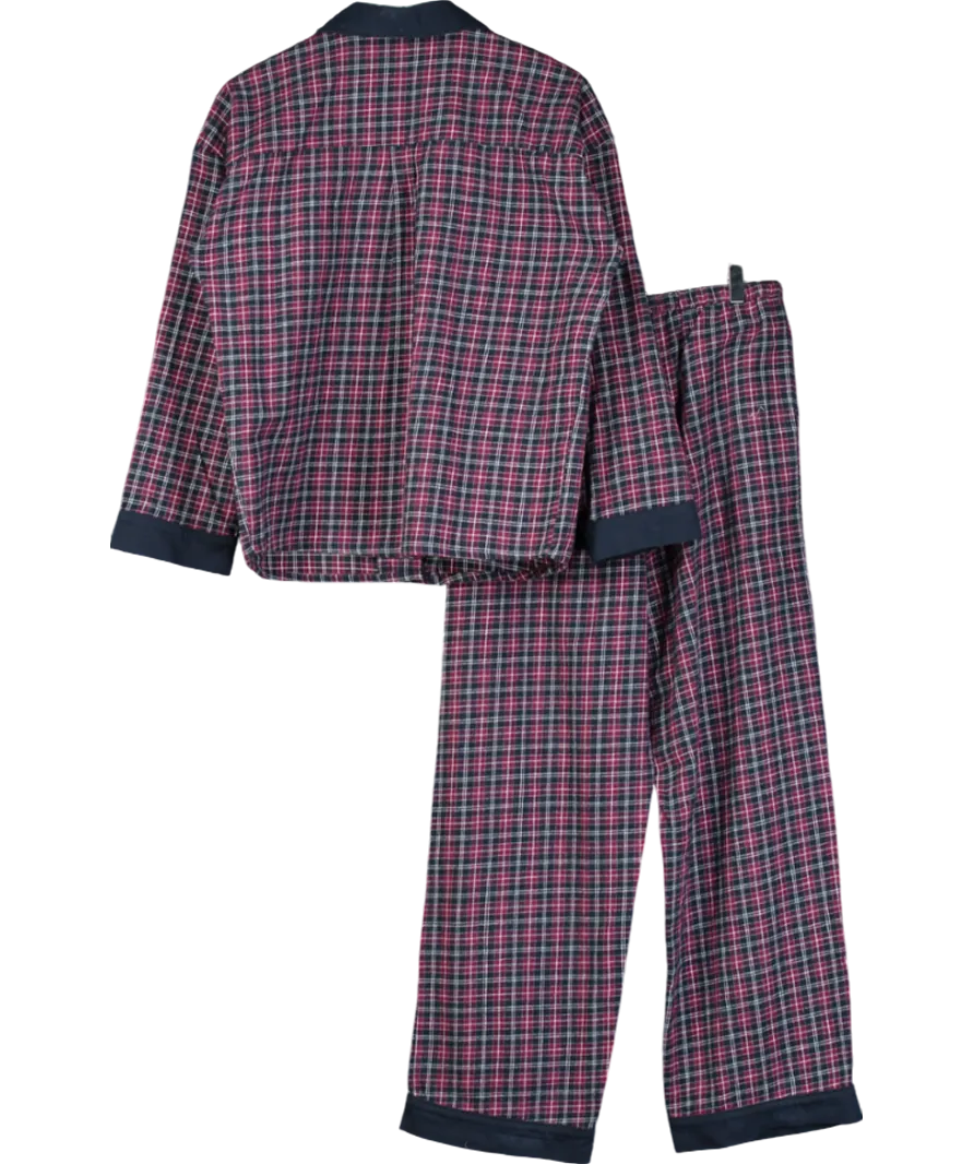 Clementine & Mint Blue The Brushed Cotton Tartan Pyjamas UK S