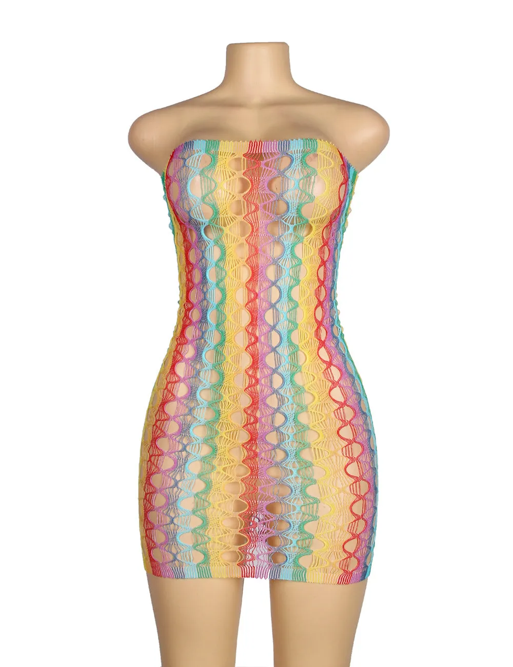 Colorful Egypt Off Shoulder Fishnet Bodystocking