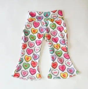 Conversation Hearts Valentines Day Baby Bell Bottoms