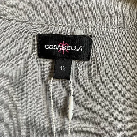 Cosabella Bella Long Sleeve Top &amp; Boxer Pajama Set Dove Gray / Moon Ivory