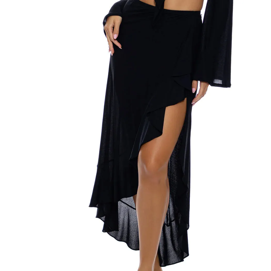 COSITA BUENA - Ruffle High Lo Slit Skirt