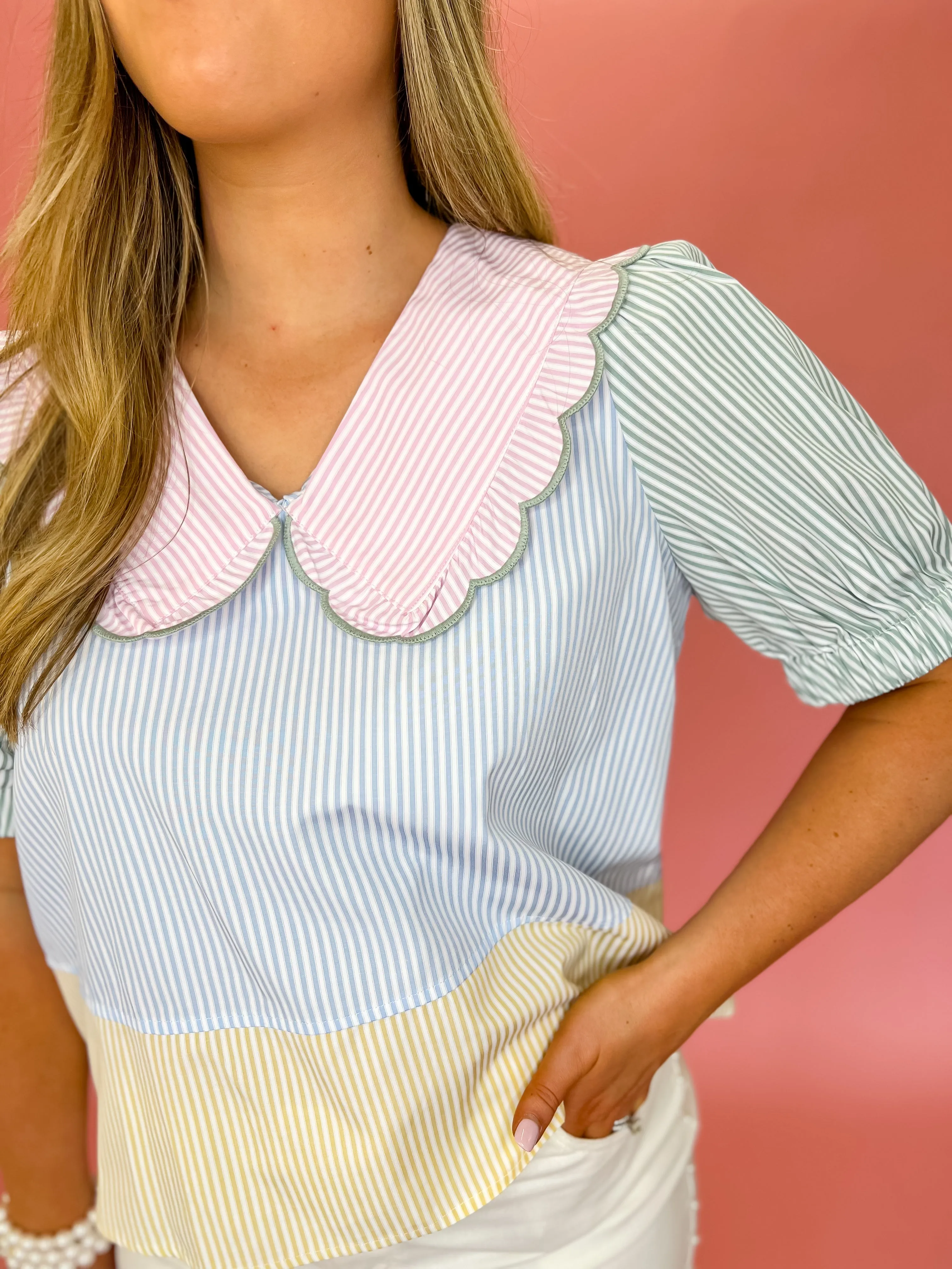 Cotton Candy Stripes Blouse