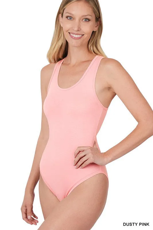 Cotton Racerback Tank Bodysuit