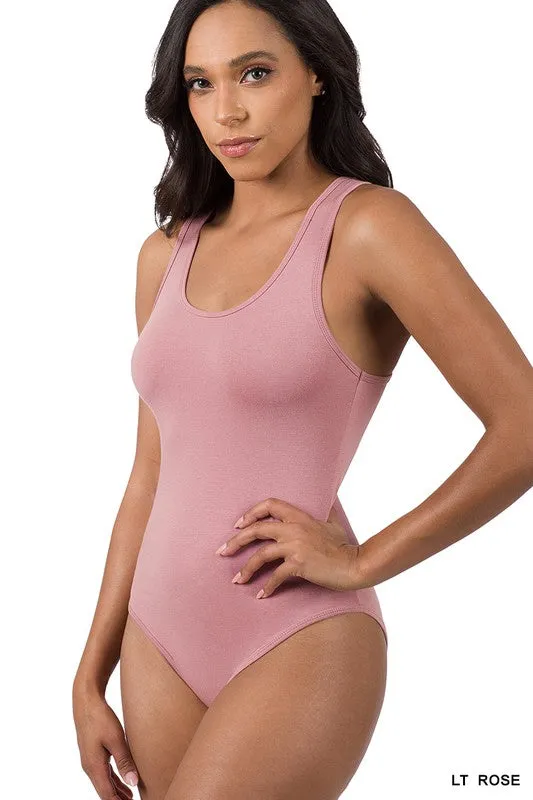 Cotton Racerback Tank Bodysuit