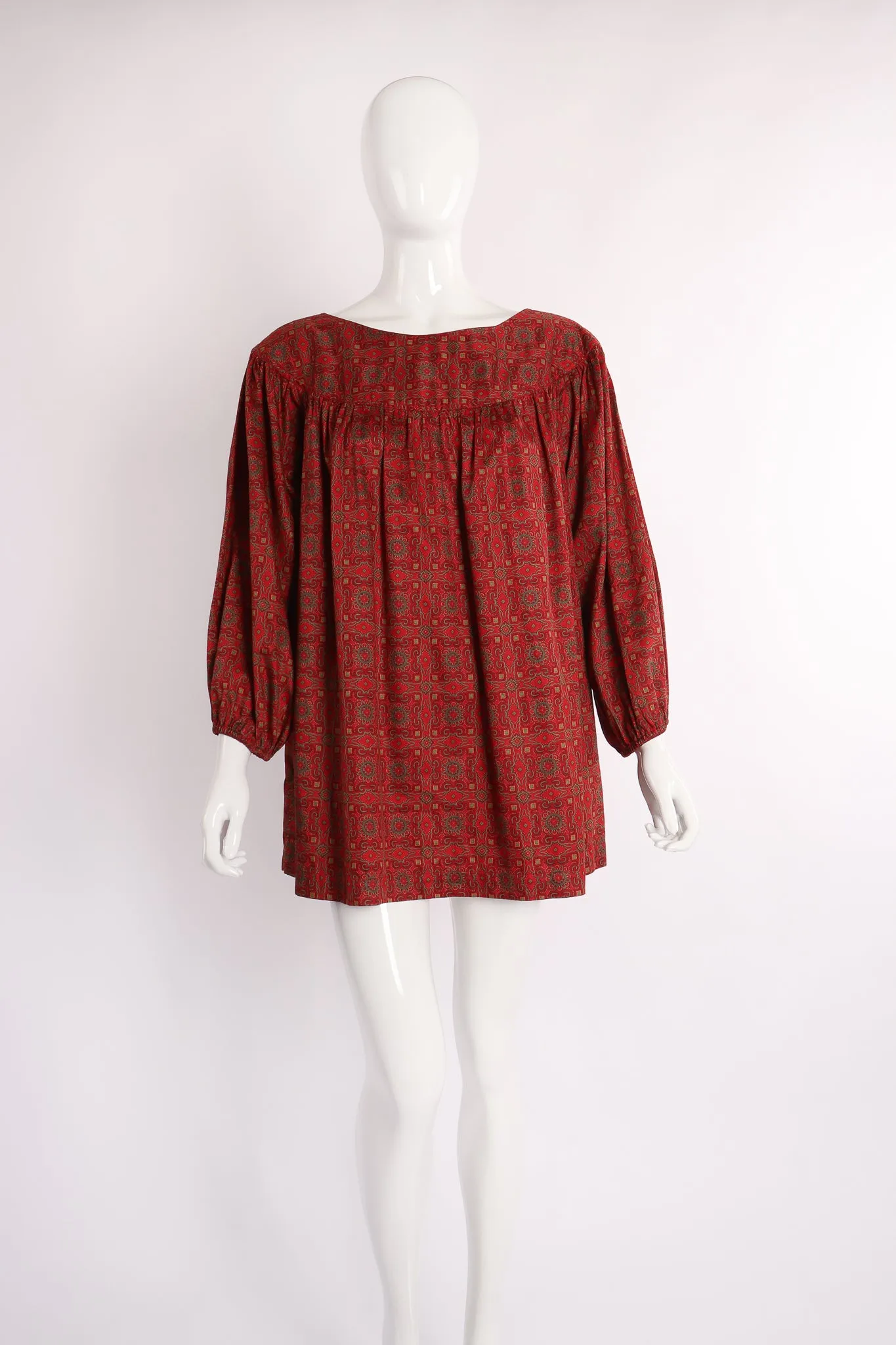 Crimson Tile Print Tunic