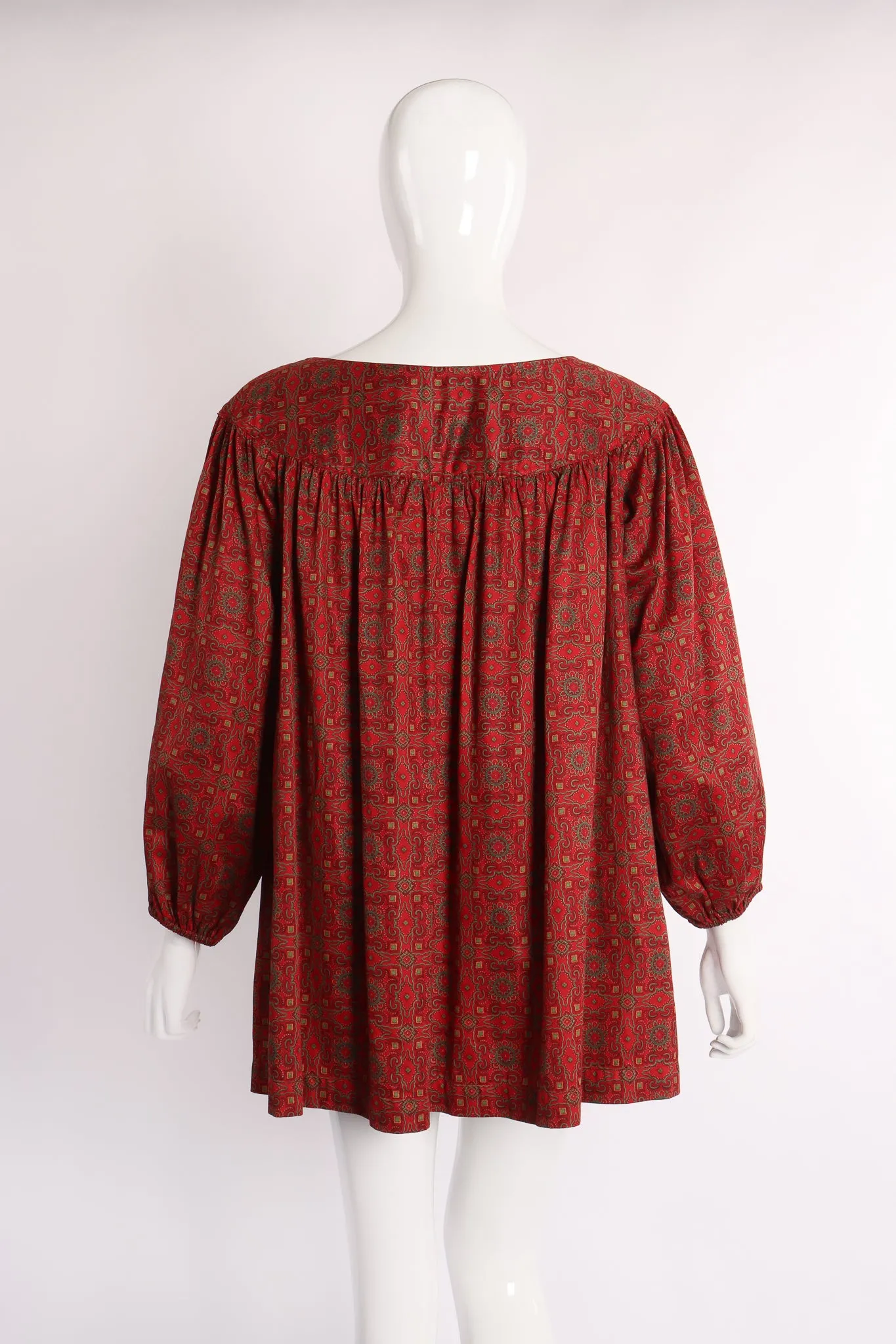 Crimson Tile Print Tunic