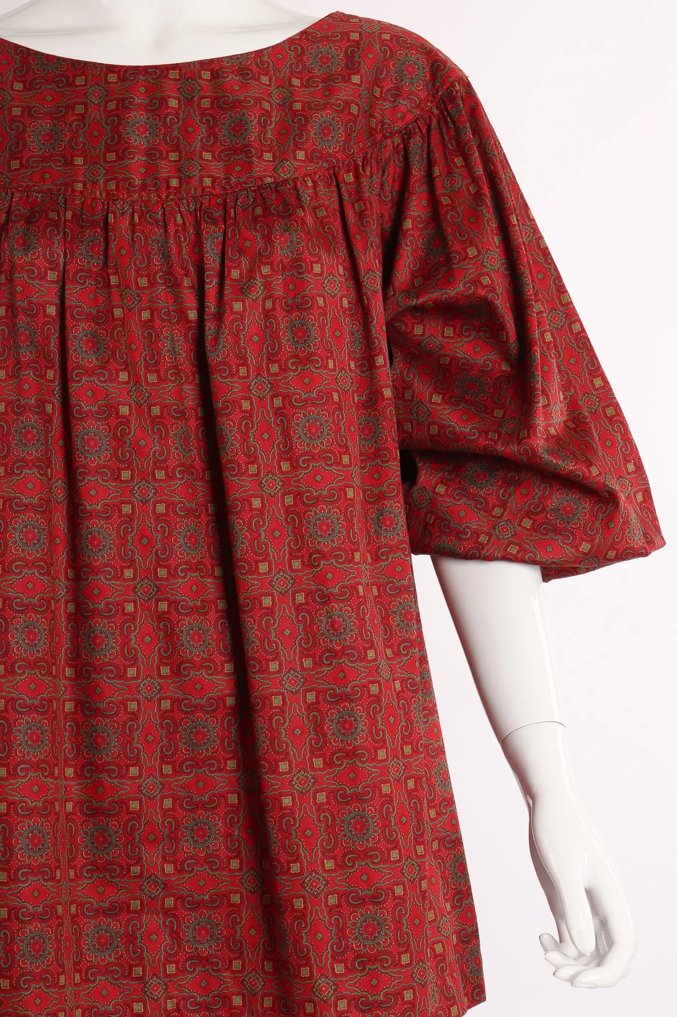 Crimson Tile Print Tunic