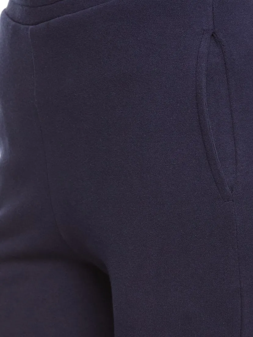 Cropped Length with Raw Edge Bottom (Navy)