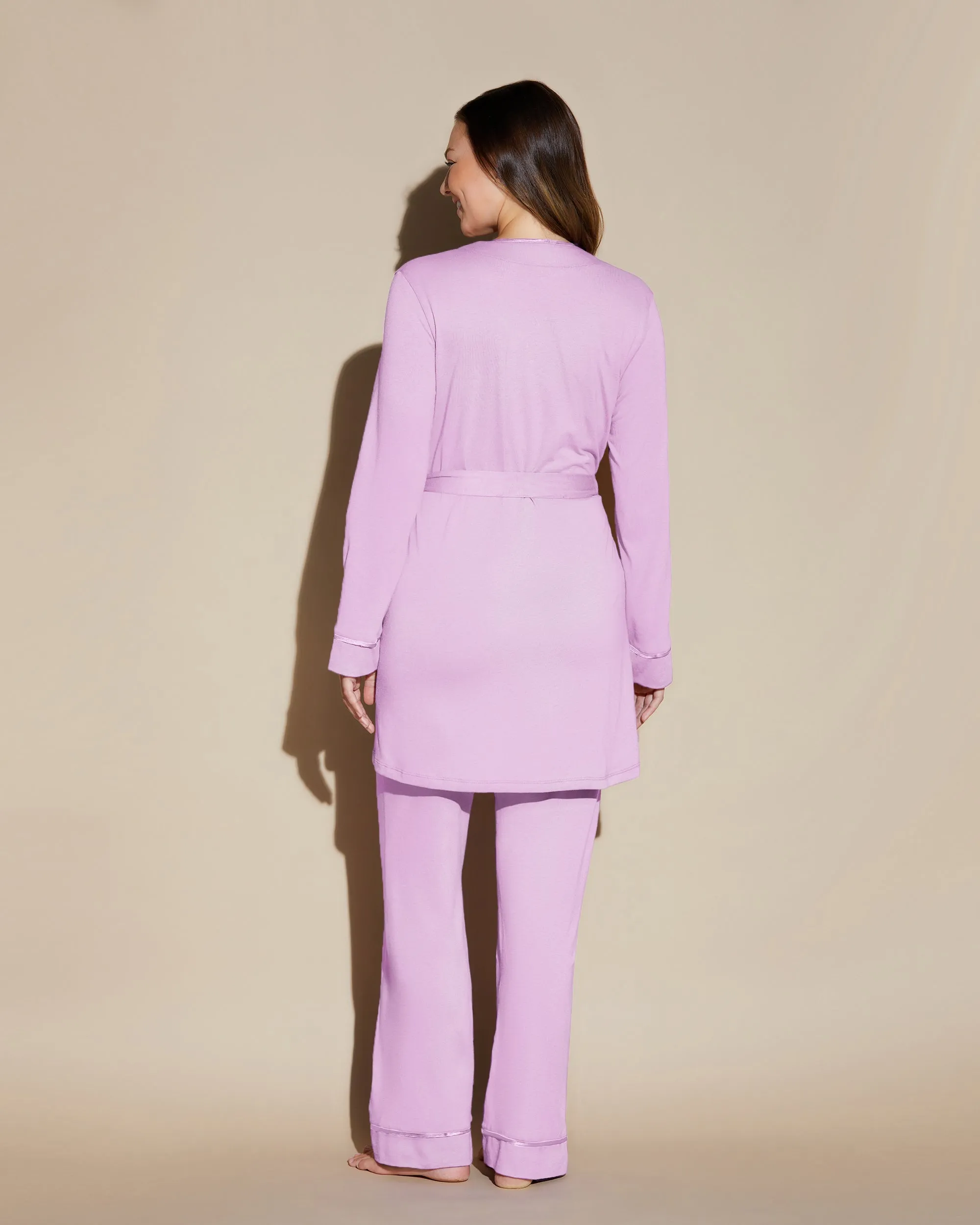 Curvy 3 Piece Pajama Set With Robe