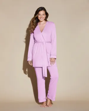 Curvy 3 Piece Pajama Set With Robe