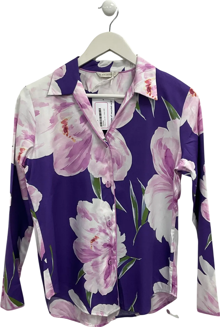 Cyberjammies Purple Hazel Floral Print Pyjama Top UK 8