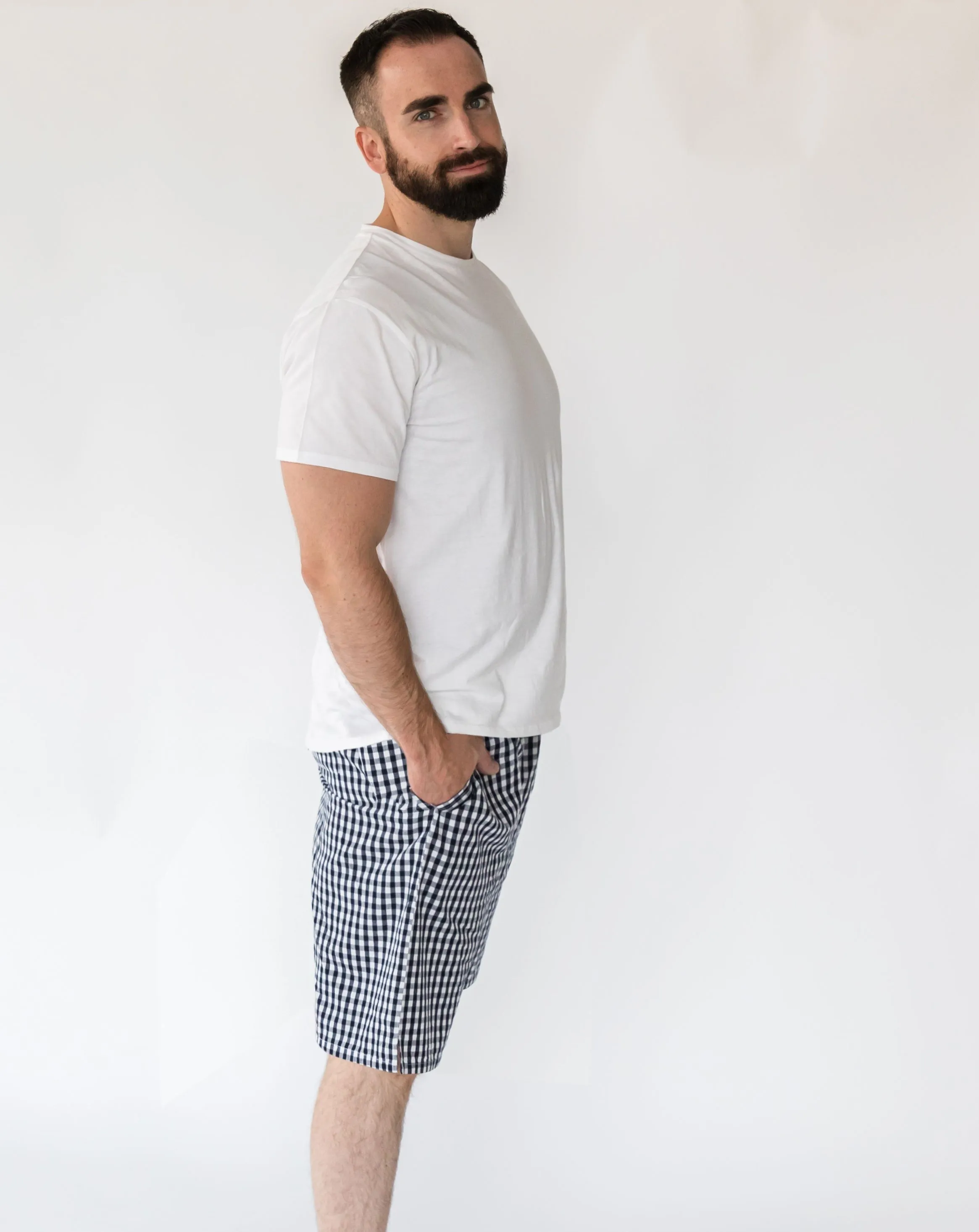 Daniel Navy Gingham Men’s Shorts