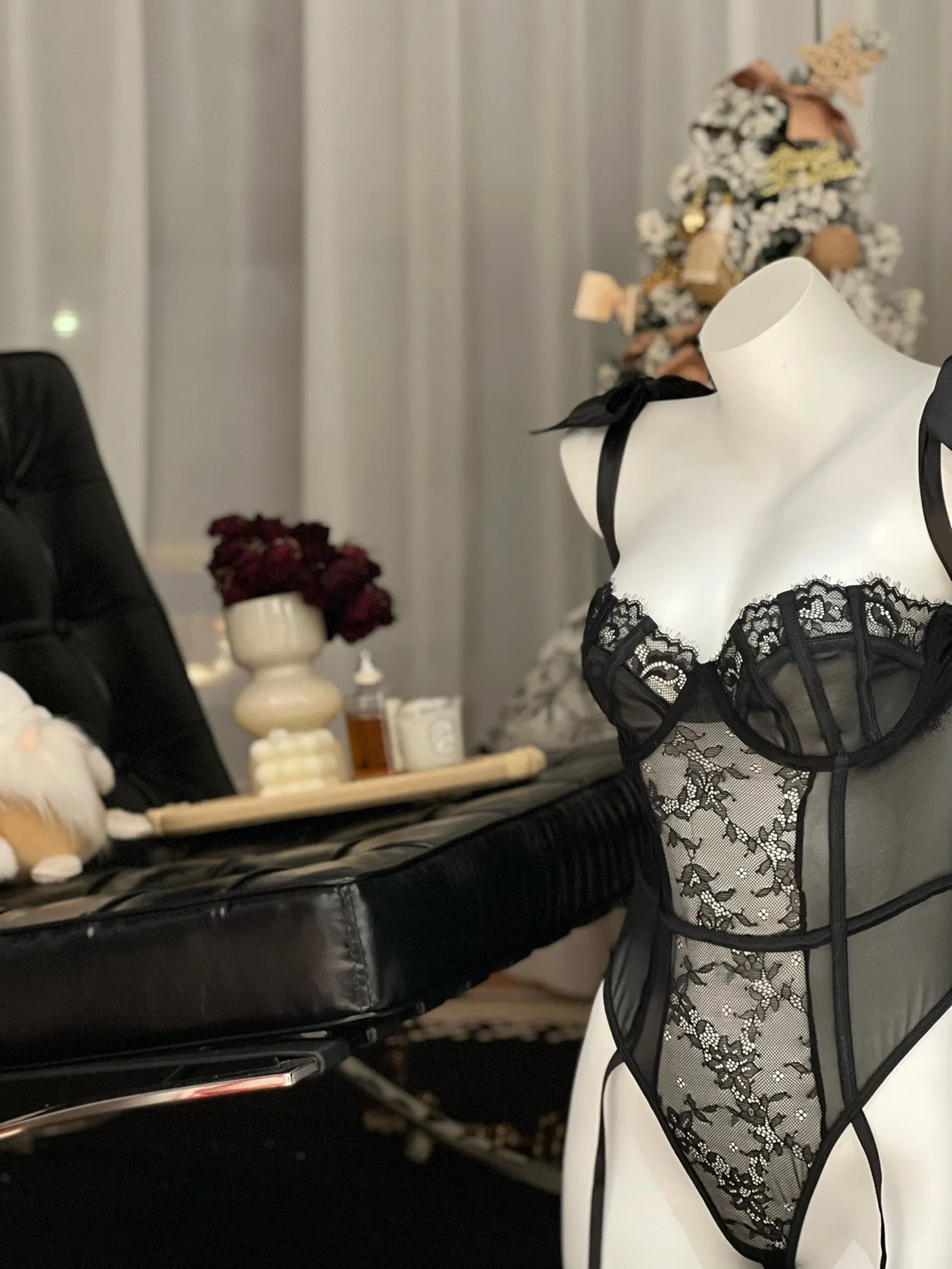 Dark Crave Bodysuit set (with stockings)