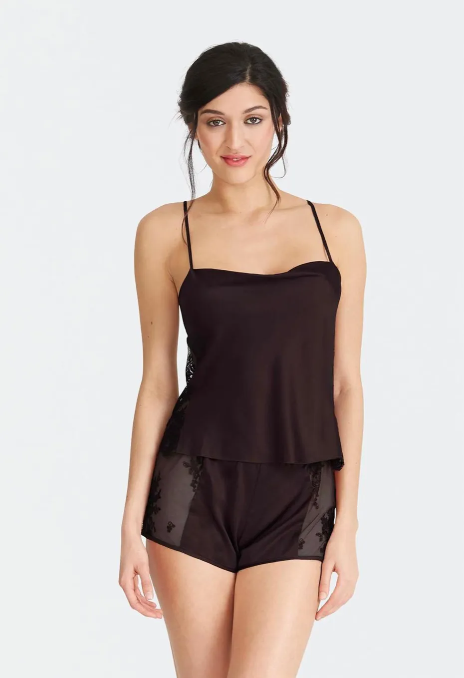 Darling Black Cami & Tap Short