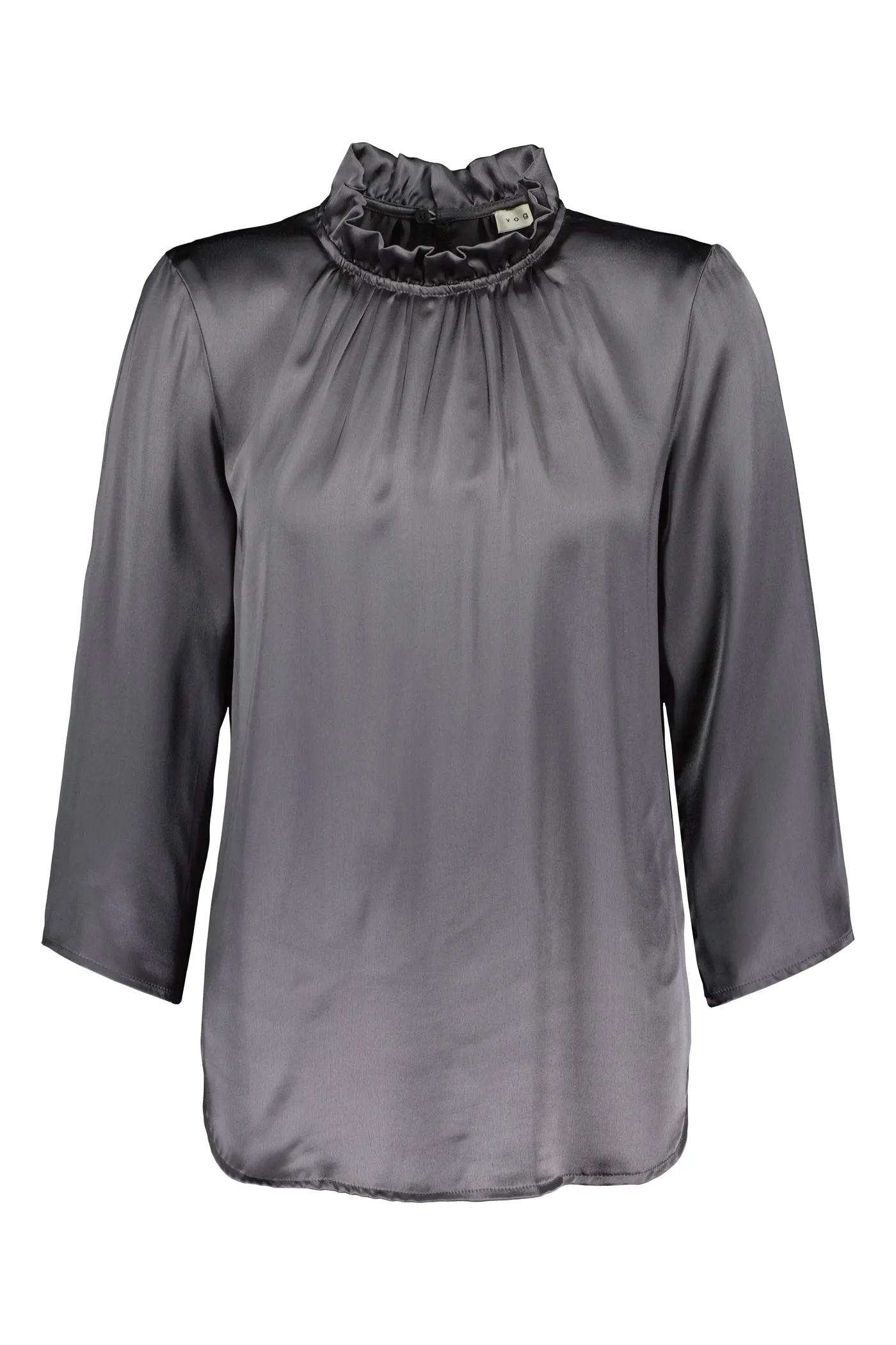 Darlyn High Collar Blouse Graphite Grey