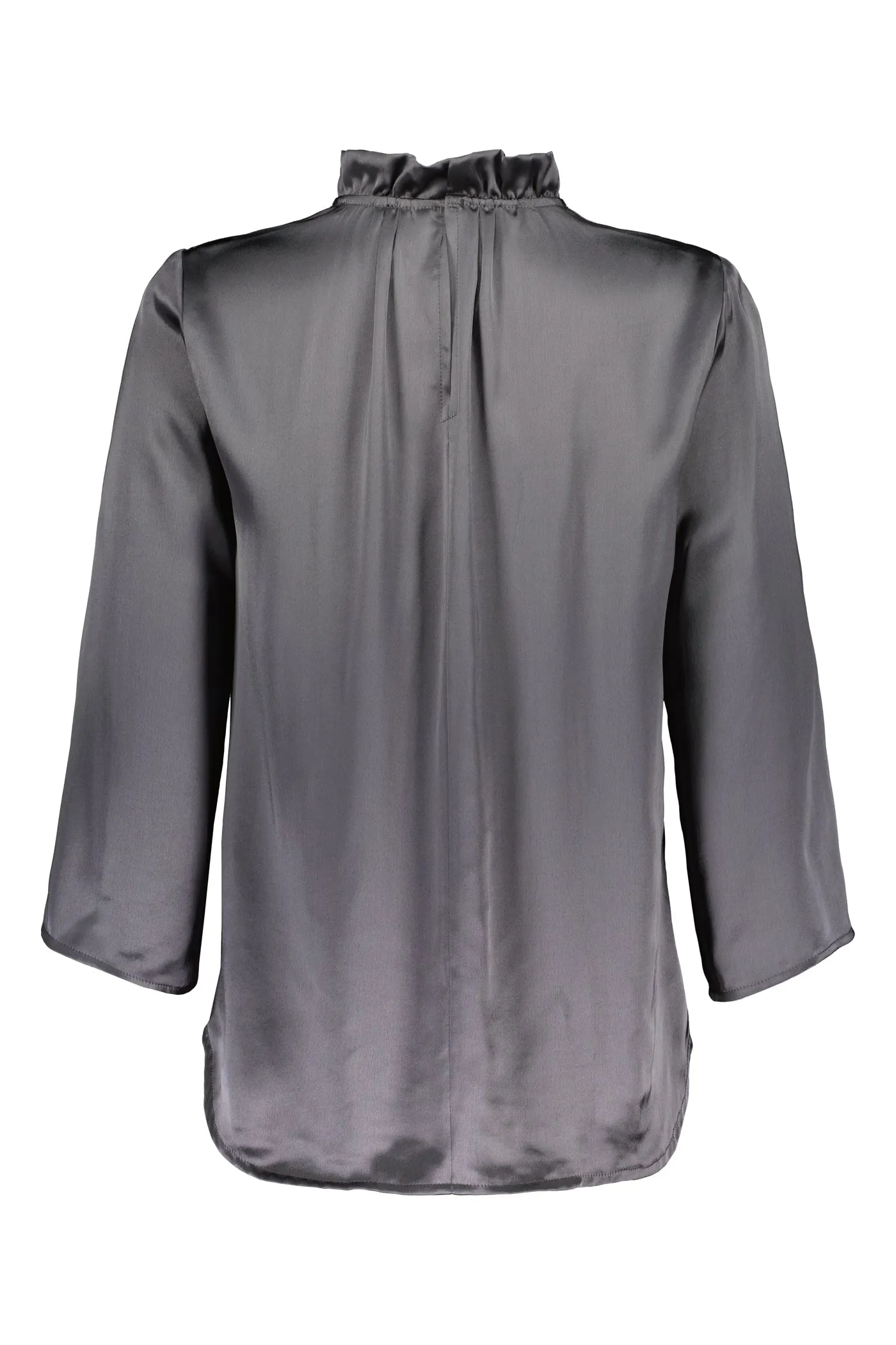 Darlyn High Collar Blouse Graphite Grey