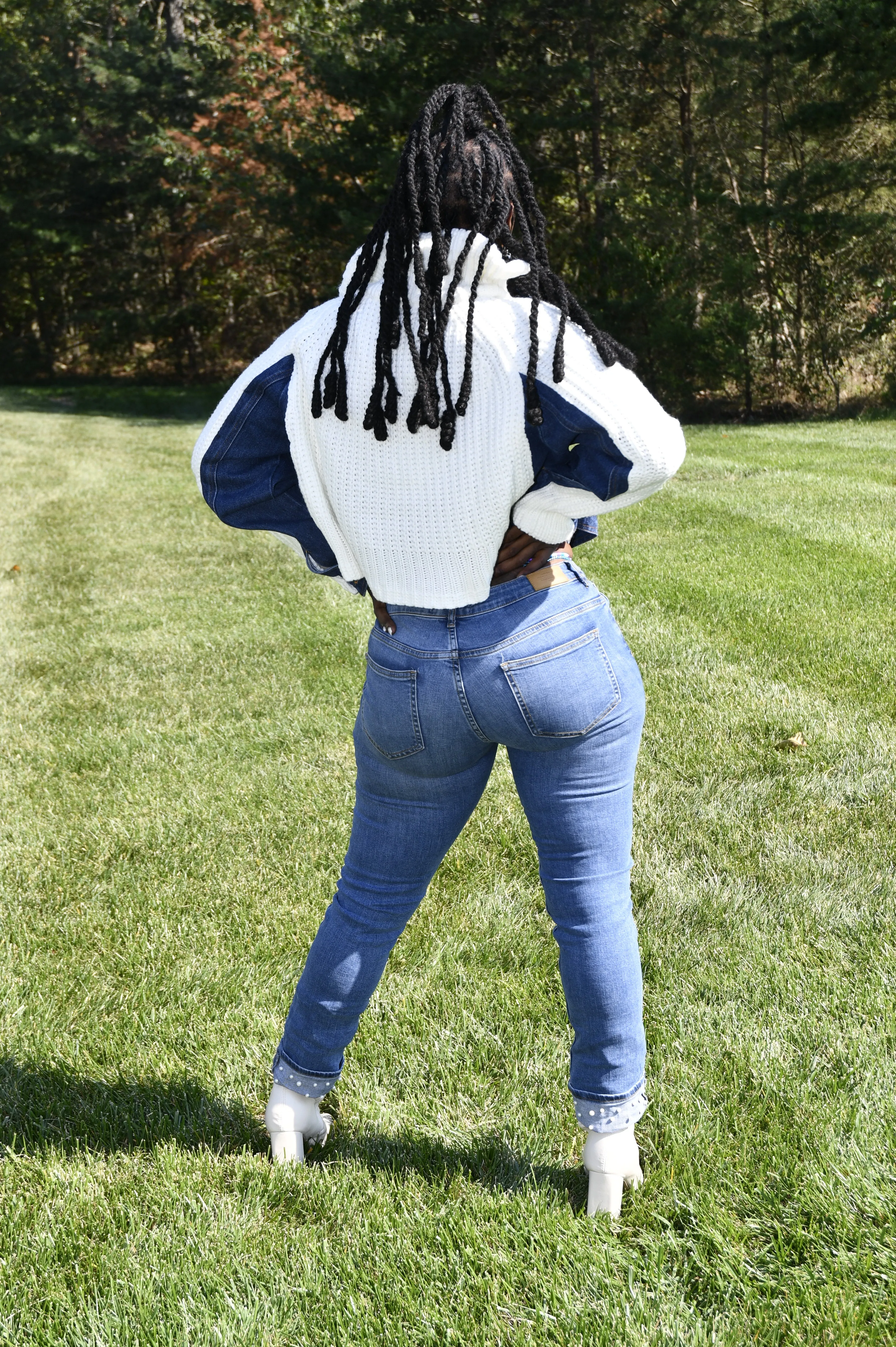 Denim & Knit Overlay Jacket