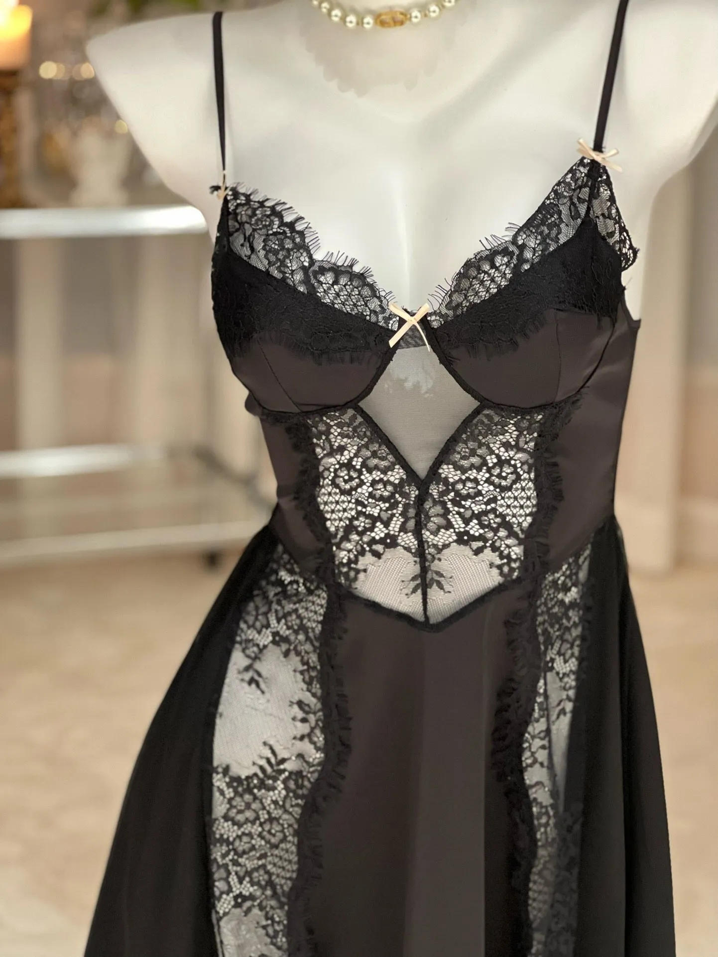 Dinner Gown Sexy Nightwear Lingerie