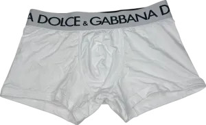 Dolce & Gabbana White Logo Boxers W32