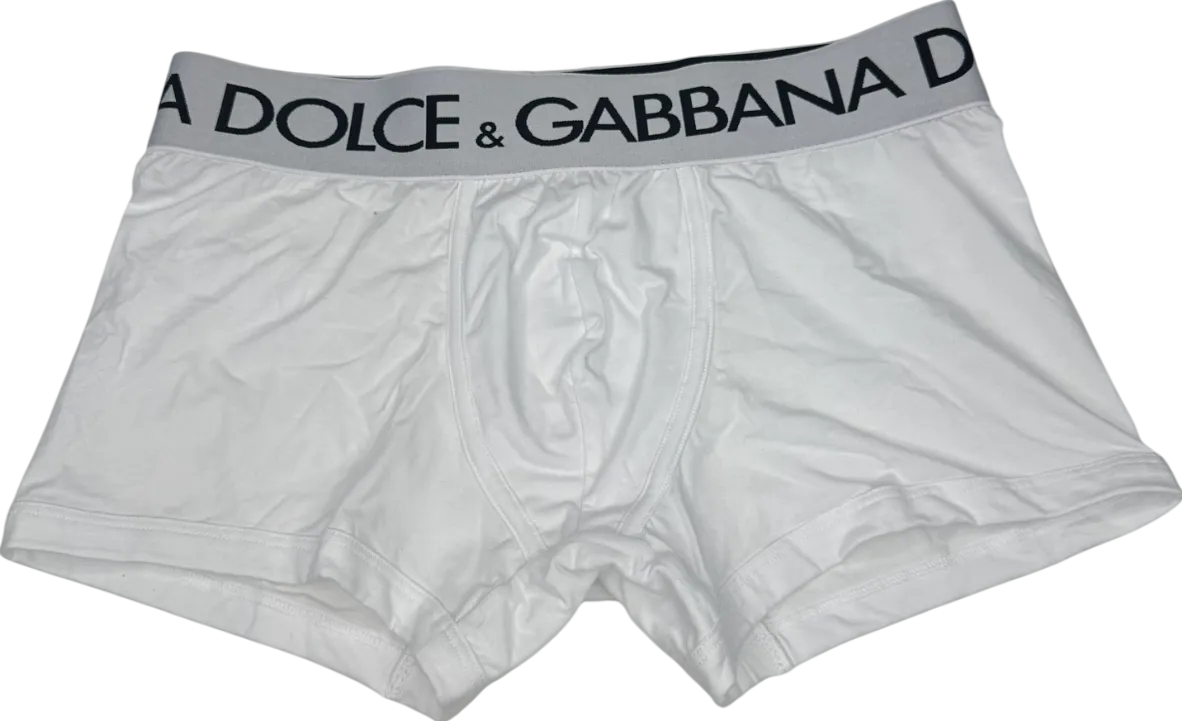 Dolce & Gabbana White Logo Boxers W32