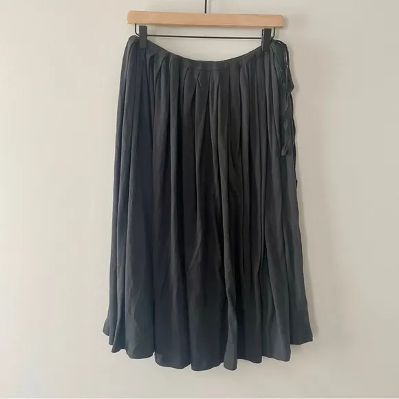 Domi Sleepwear Pleated and Gathered Skirt Squid Black Size Small