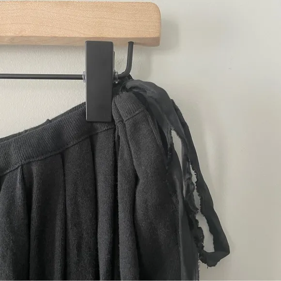 Domi Sleepwear Pleated and Gathered Skirt Squid Black Size Small