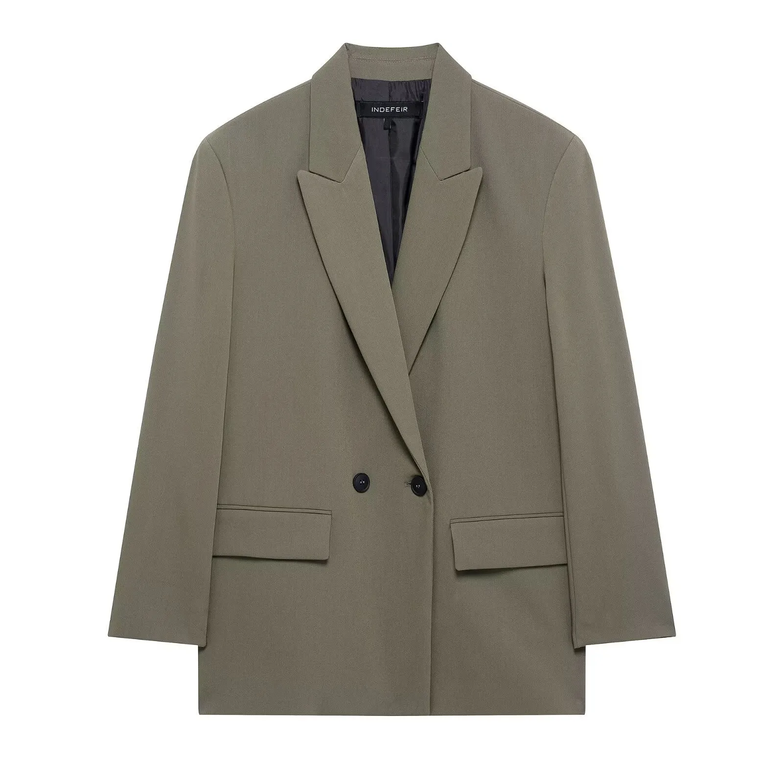 Double Breasted V Cut Oversized Blazer