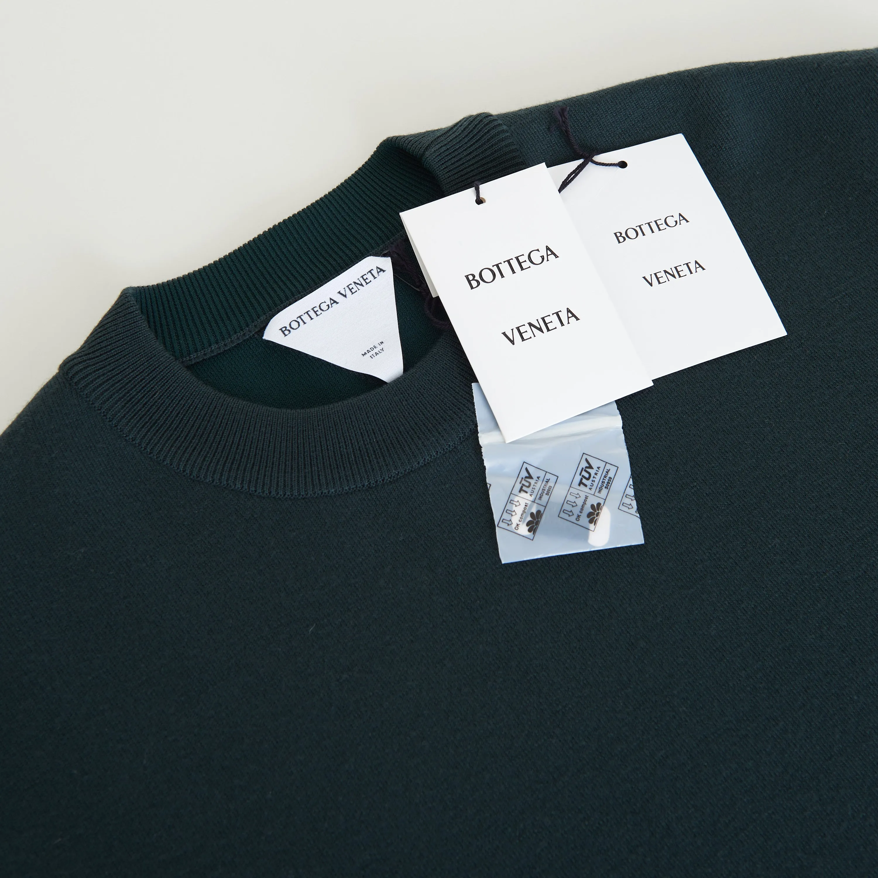 Double Merino Wool Jumper In Inkwell Green