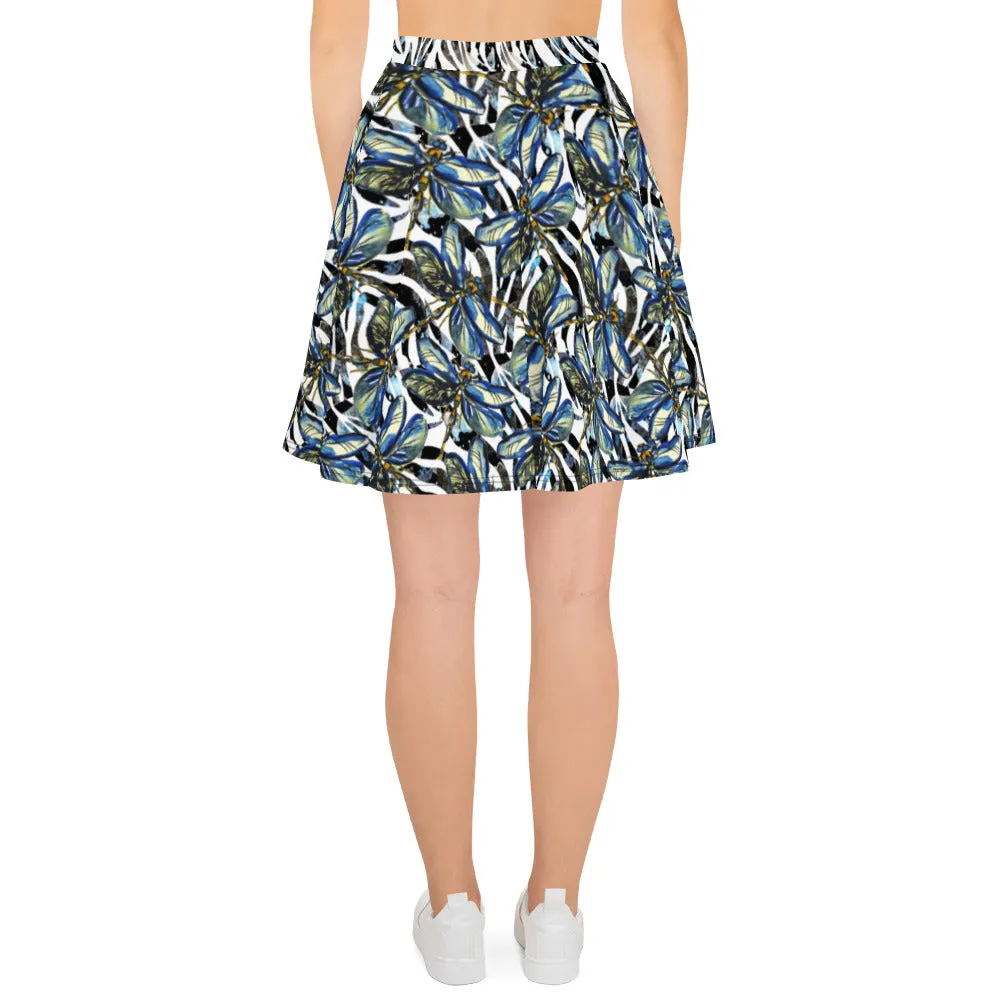 Dragonflies Zebra - Skater Skirt