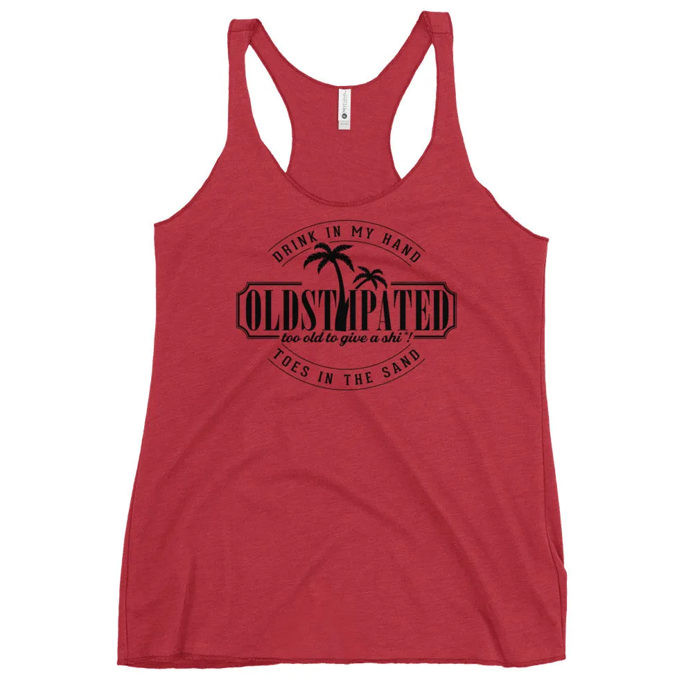 Drink In My Hand Toes In The Sand Women's Racerback Tank