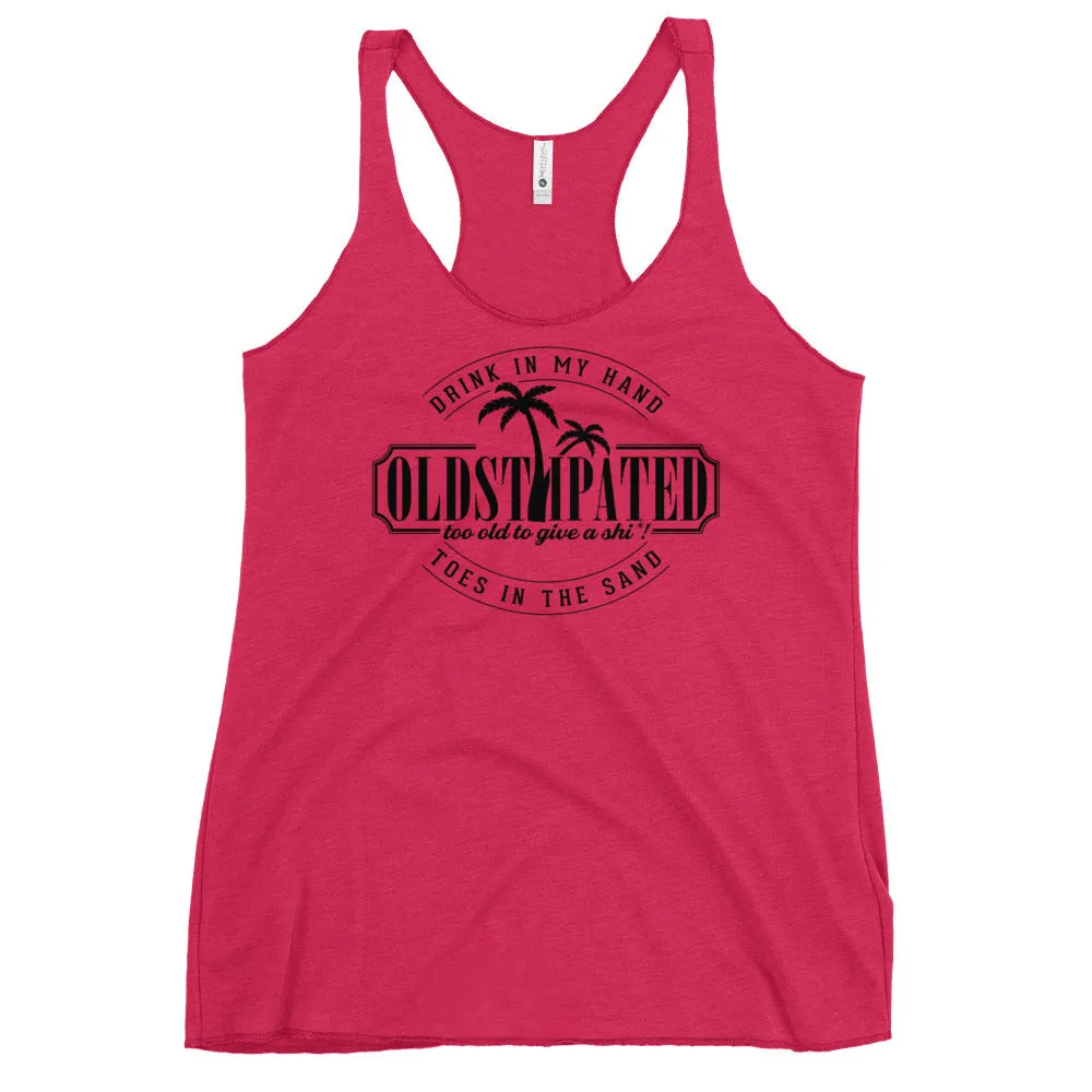 Drink In My Hand Toes In The Sand Women's Racerback Tank
