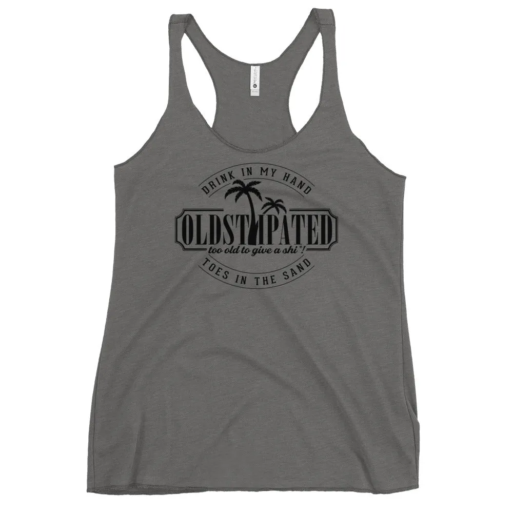 Drink In My Hand Toes In The Sand Women's Racerback Tank