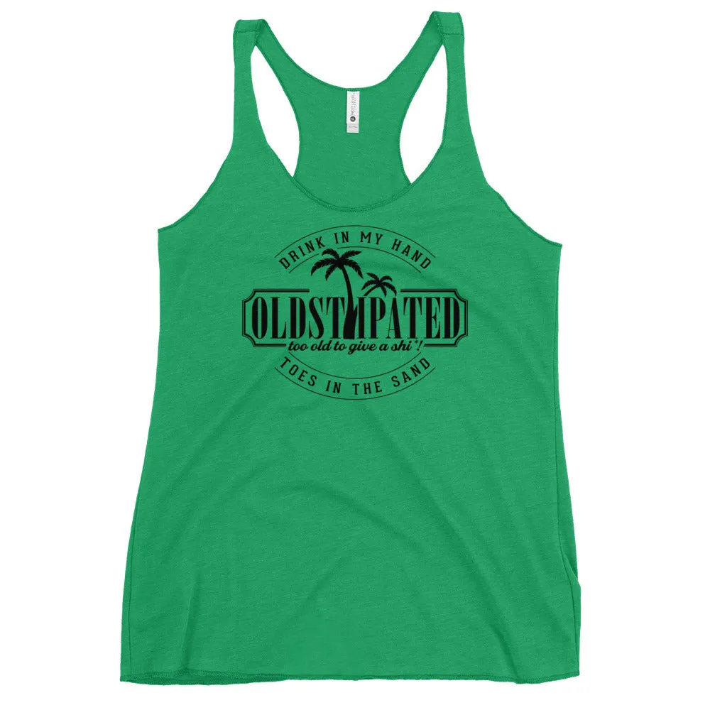 Drink In My Hand Toes In The Sand Women's Racerback Tank